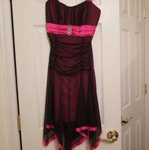 Pink and Black dress with jewel